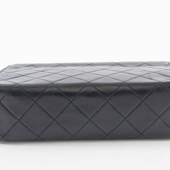 Chanel Matelasse Black Chain Shoulder Bag, Lambskin Leather, Women's, Black, ... - Picture 7 of 16